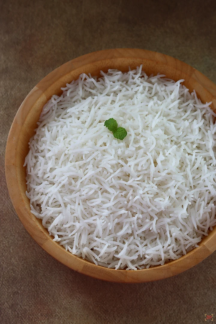 Cooked basmati rice